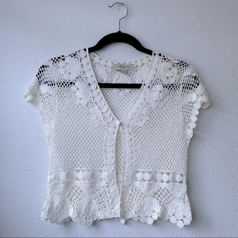 Darling Crochet Button Top - Picture 1 of 15